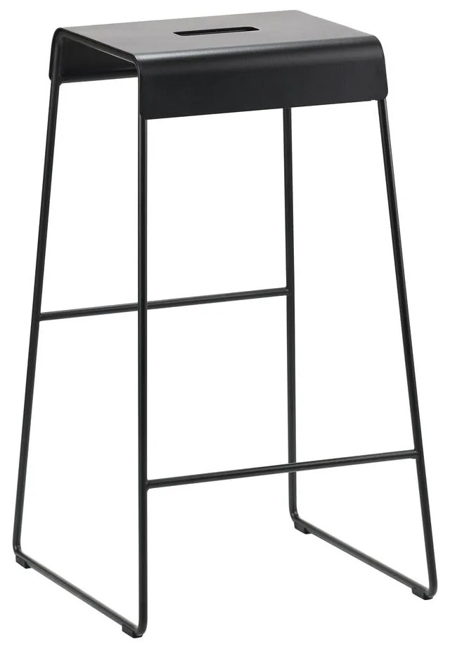 Scaun negru din metal A-Stool – Zone