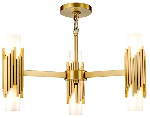 Elstead MARVELE6-AB-OPAL - Lustra pe tijă MARVELE, 6xE14/40W/230V, aurie