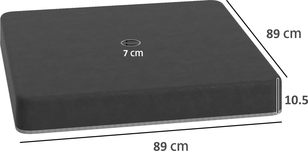 Outsunny Greutăți de bază pentru suport de umbrelă de soare, Impermeabil, umplut cu nisip, Plastic, 89L x 89B x 10,5Î cm, Negru | Aosom Romania