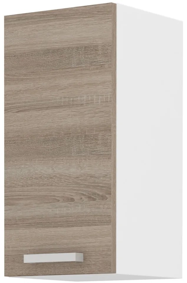 Dulap superior de bucătărie Domton 30 G 72 1F (Alb + Stejar sonoma truflă). 1033030
