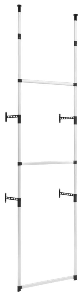 321105 vidaXL Sistem de șifonier telescopic cu bare, aluminiu