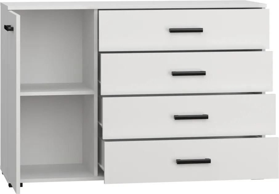 Comodă Frazio – 120x40x83 cm – Alb