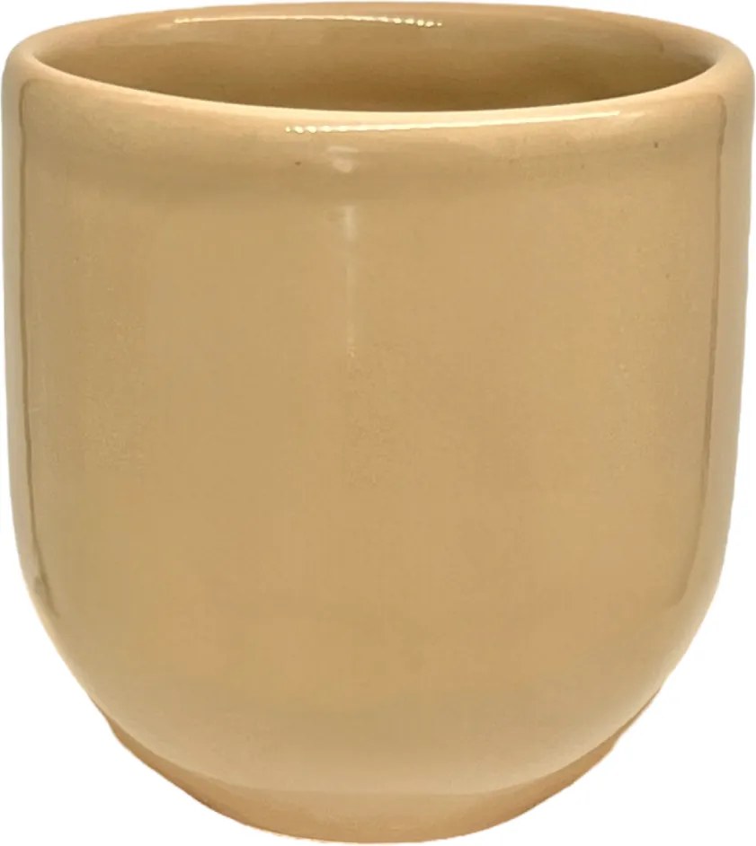 PAHAR CAFEA NOVUM BEJ DESCHIS (PANTONE Brazilian Sand, 250ML) GRESIE GLAZURATA MANUAL