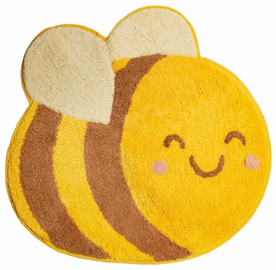 Covor din bumbac pentru copii Sass & Belle Bee Happy, 55,5 x 57 cm, portocaliu