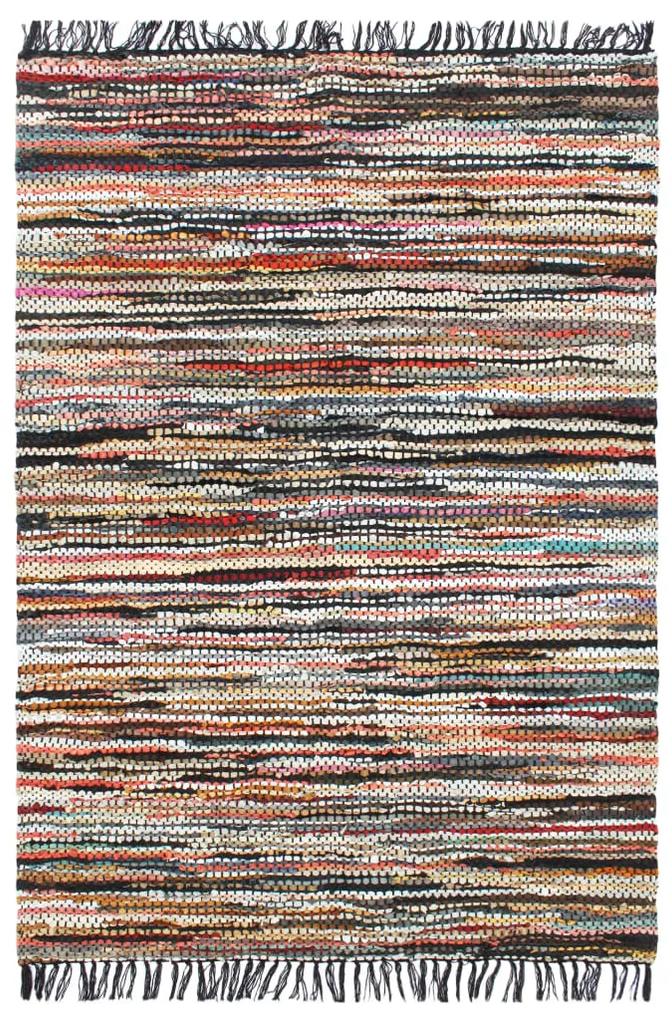 Covor Chindi tesut manual, multicolor, 160 x 230 cm, piele Multicolour, 160 x 230 cm