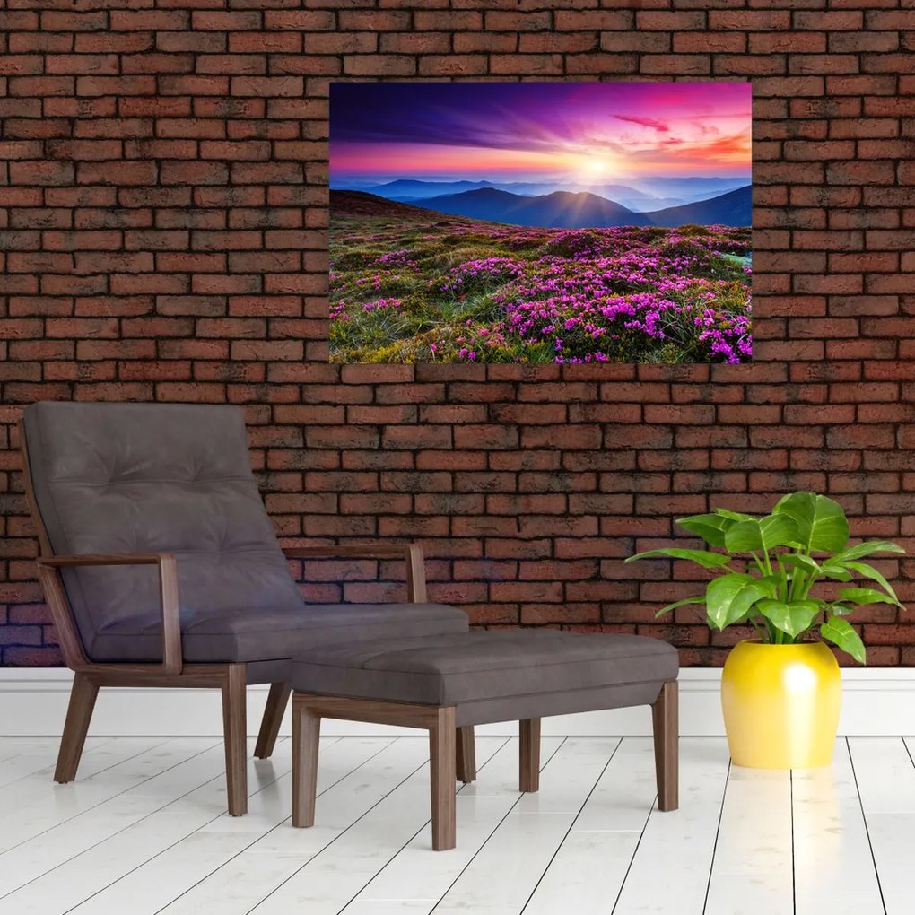 Tablou - Munte înflorit peisaj (90x60 cm)