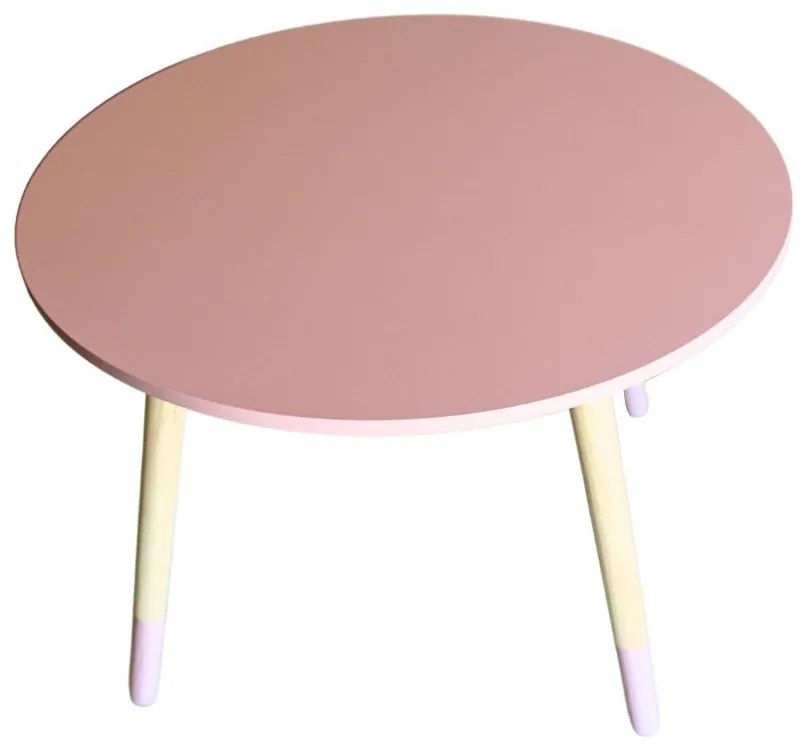 Masă pentru copii, H&S Collection, din MDF, roz , 60cm, înălțime 41 cm