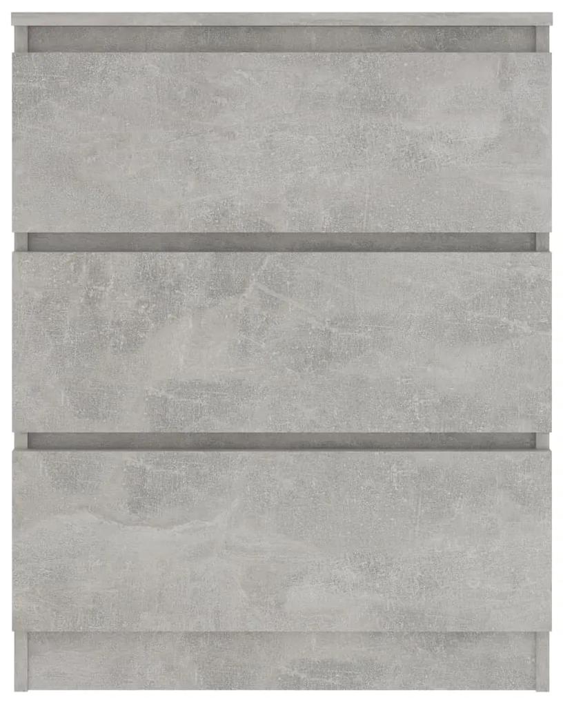 Servantă, gri beton, 60 x 33,5 x 76 cm, pal