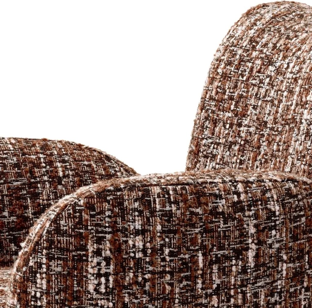 Fotoliu pivotant design LUX Merida, Boucle sonata red