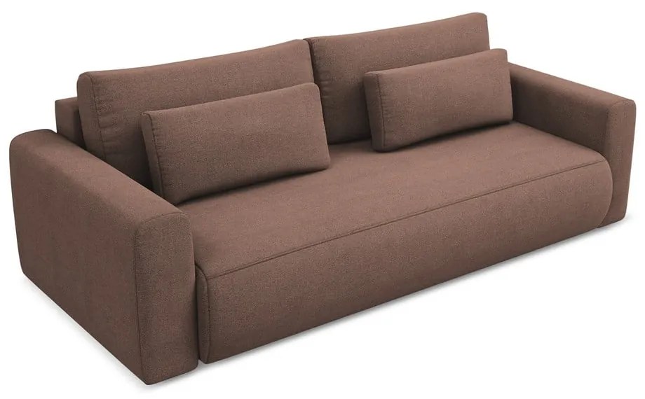 Canapea roz extensibilă/cu spațiu de depozitare 238 cm Kapua – Makamii