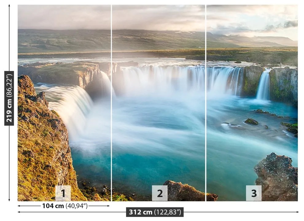 Fototapet Cascada Goðafoss