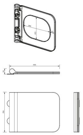 Colac de toaletă OMNIRES BOSTONDEBP SoftClose BOSTON alb lucios
