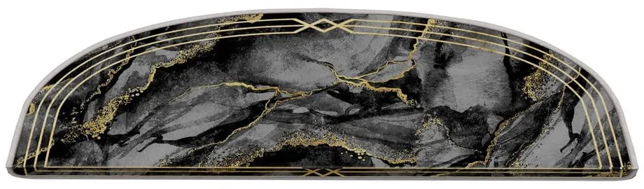 Covorașe pentru scări gri-închis 16 buc. 20x65 cm Marble Dream – Vitaus