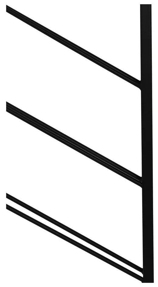 Raft pentru sticle de vin negru pentru perete din metal număr de sticle 16 70x160x6 cm Malbeo – Light &amp; Living