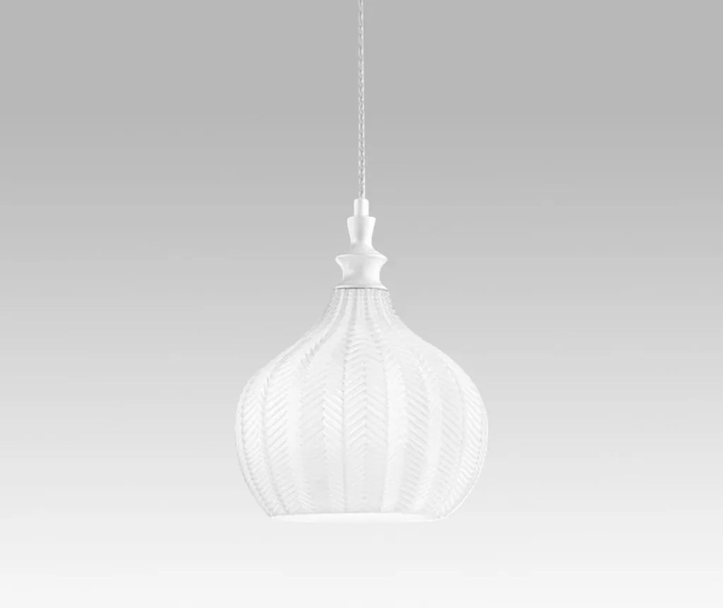 Lustra suspendata, Pendul CLEOFE ambra, alb, cobalt sau ecru