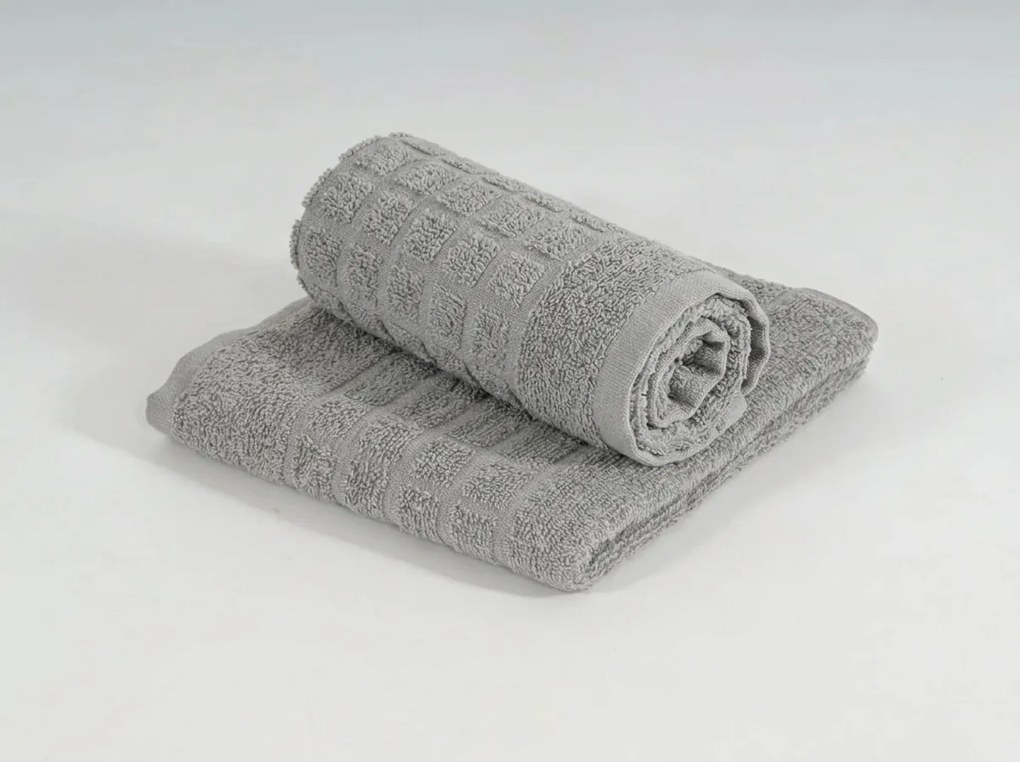 Prosop SOFT 50 x 100 cm gri deschis, 100% bumbac