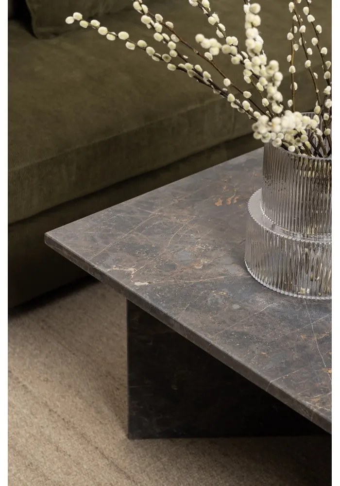 Măsuță de cafea neagră din marmură 70x140 cm Vega – Actona