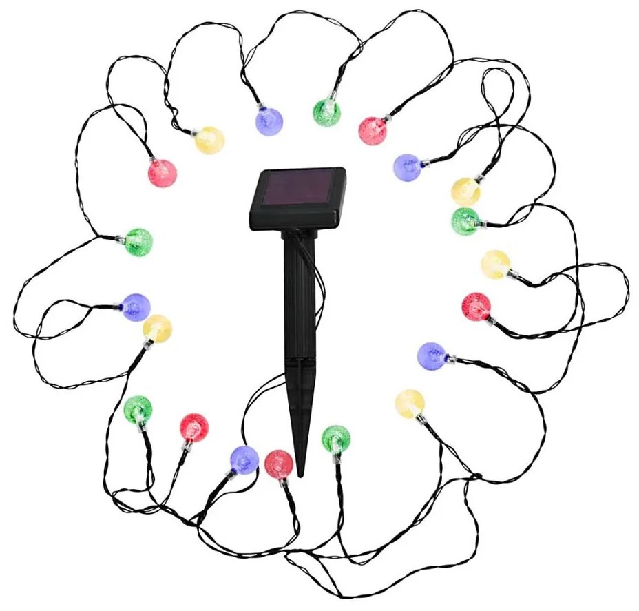 LED RGB lampă solară 20xLED/1,2V 300 mAh IP44