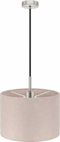 Eglo - Lampă suspendată LED pe cablu TUNJA 1xE27/60W/230V Ø 20 cm bej/negru