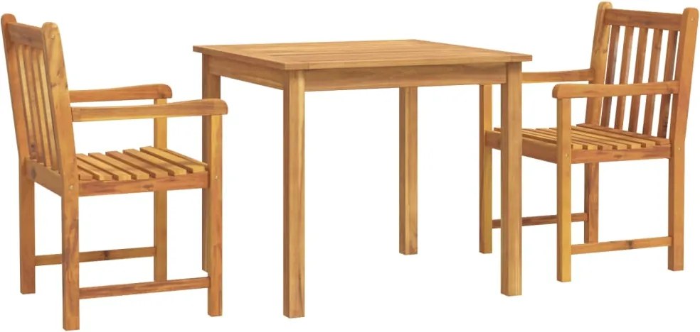 vidaXL Set mobilier de grădină, 3 piese, lemn masiv de acacia