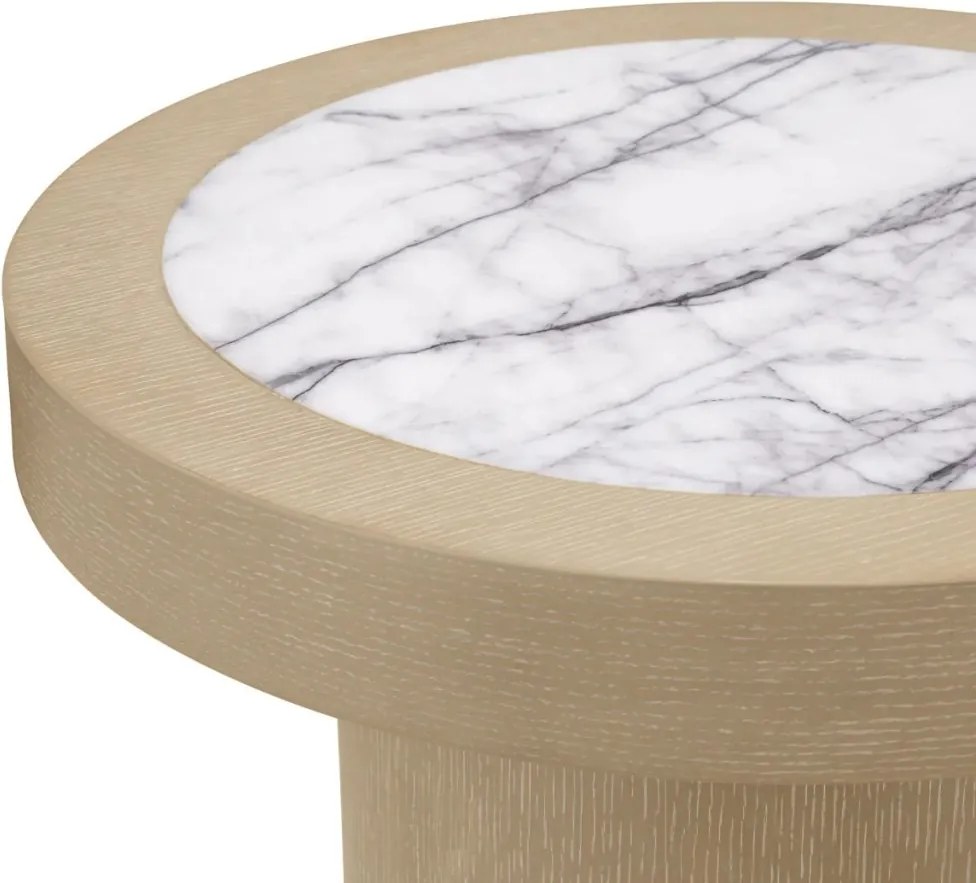 Masuta Design LUX, Marmura, Furnir Stejar, Presedio 50cm