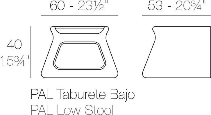 Taburete/Masuta de exterior/interior design modern PAL TABLE/STOOL 51006 Vondom