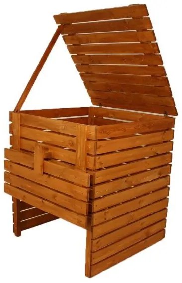 Composter de grădină din lemn - 1200l