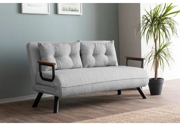 Canapea extensibilă QIRA, 2 locuri, gri