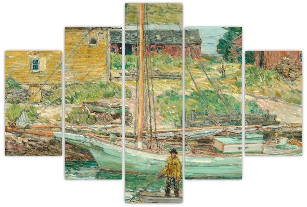 Tablou - Childe Hassam, Oyster Sloop, Cos Cob, reproducere (150x105 cm)