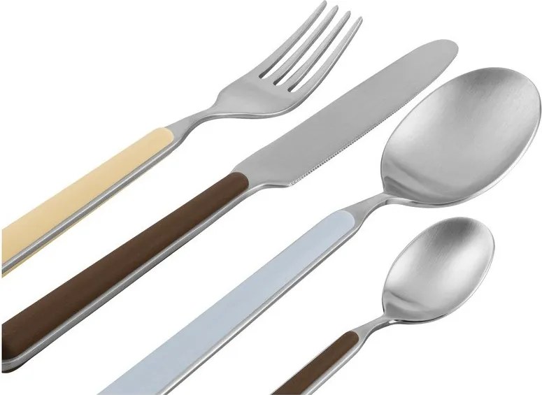 Tacâmuri maro/argintii din oțel inoxidabil 4 buc. pentru 1 persoană Noli – noo.ma