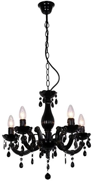 Candelabru cu 5 brate MAGNOLIA, negru RLD94016-5B ZL