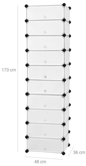 Raft modular cu sertare BOXIFY, alb
