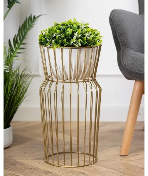 Suport de flori 50x26 cm auriu