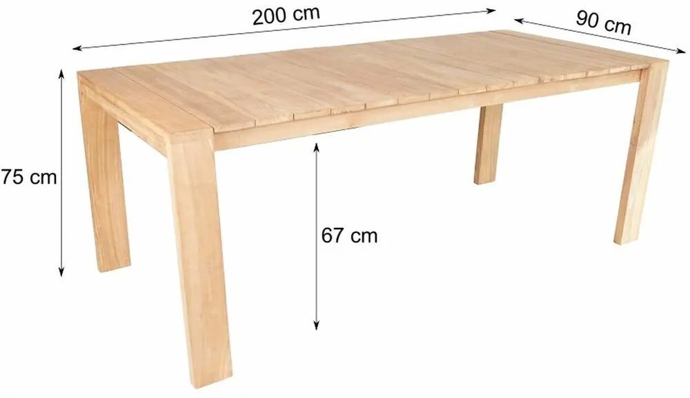 Masă grădină Haffo (pentru 8 persoane) (natural). 1100212
