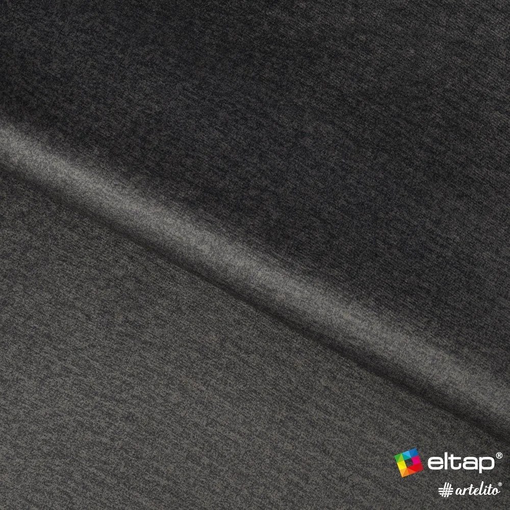 Pat matrimonial gri tapițat cu spațiu de depozitare cu somieră 180x200 cm Plissa – ELTAP