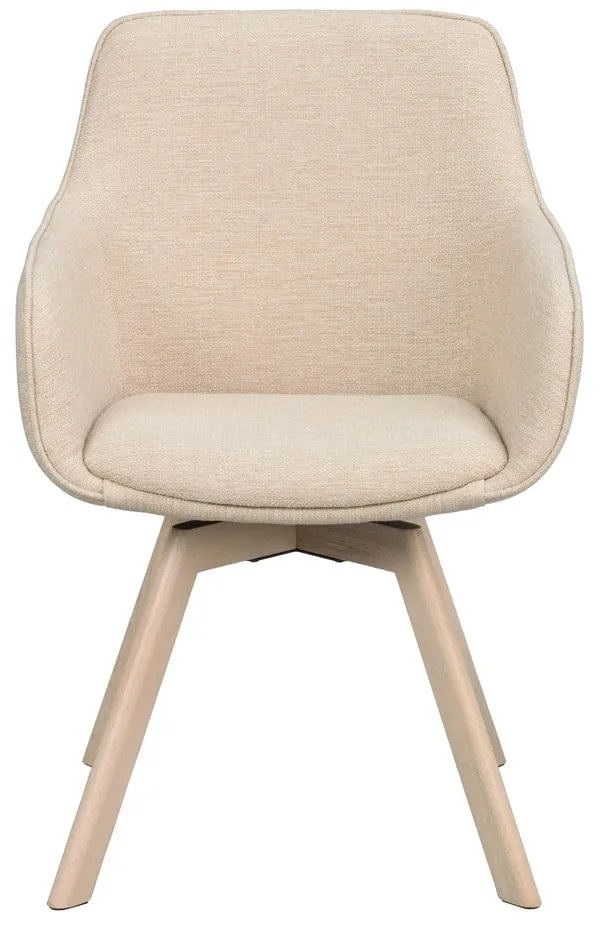 Set de scaune de sufragerie bej 2 buc. tapițat Alison – Rowico