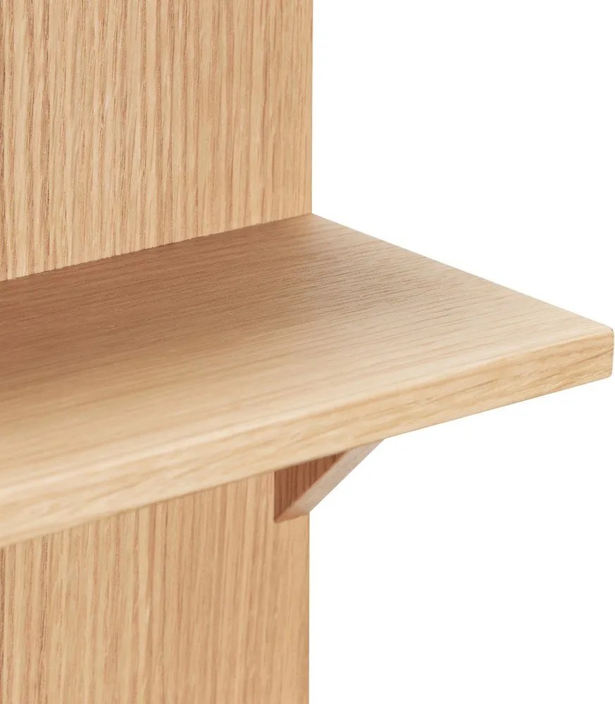 Raft în culoare naturală etajat cu aspect de lemn de stejar 40 cm Straight – Hübsch