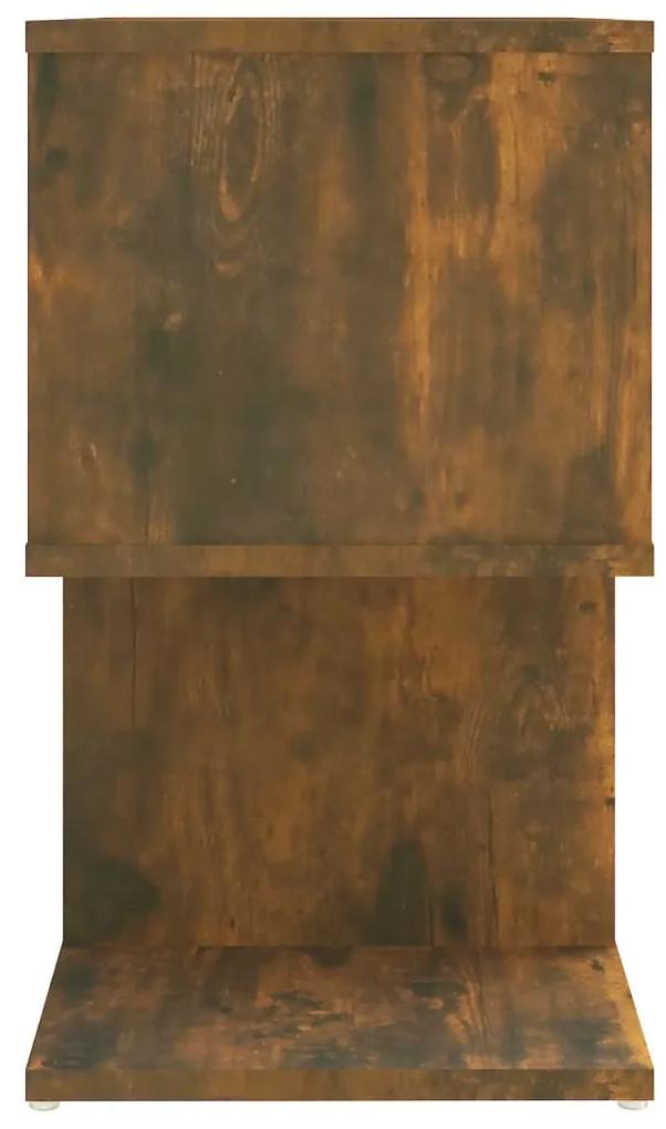 Noptiera, stejar fumuriu, 50x30x51,5 cm, lemn prelucrat 1, Stejar afumat