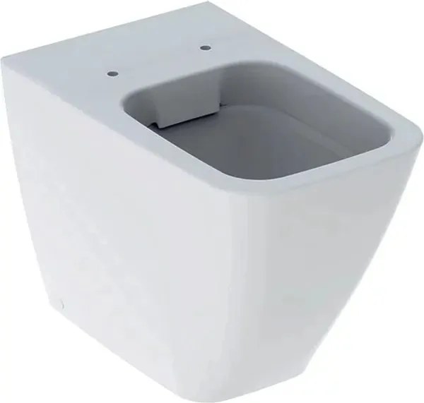 Vas wc pe pardoseala Geberit Icon Square Rimfree fara capac alb cu spalare verticala