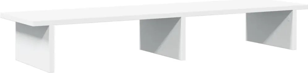 vidaXL Suport monitor, alb, 100x27x15 cm, lemn prelucrat