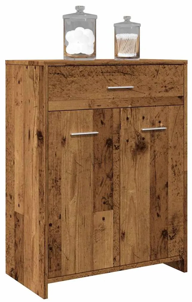 vidaXL Dulap de baie, lemn vechi, 60x33x80 cm, lemn prelucrat