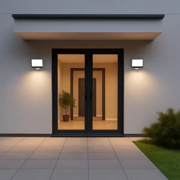 Proiector LED cu detector de mișcare și senzor de amurg DAVOS LED/30W/230V IP54, negru