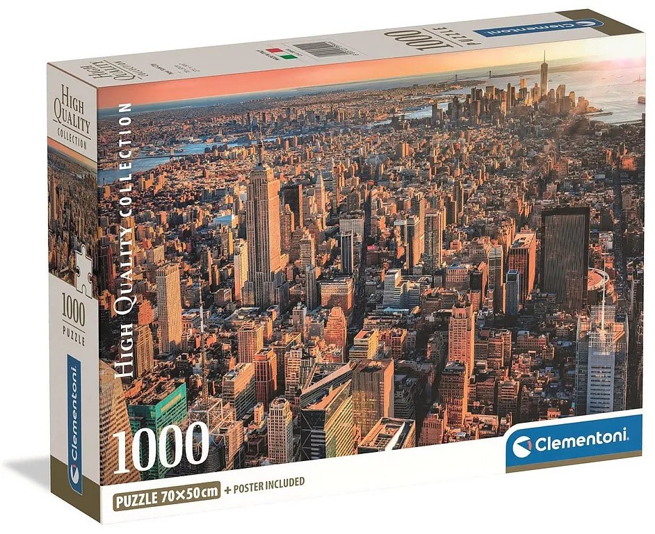 Orașe City Puzzle New York de 1000 de piese Clementoni