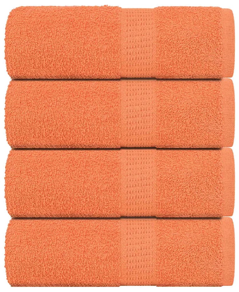 vidaXL Prosoape de baie 4 buc. FROGN portocalii 30x30 cm 100% bumbac