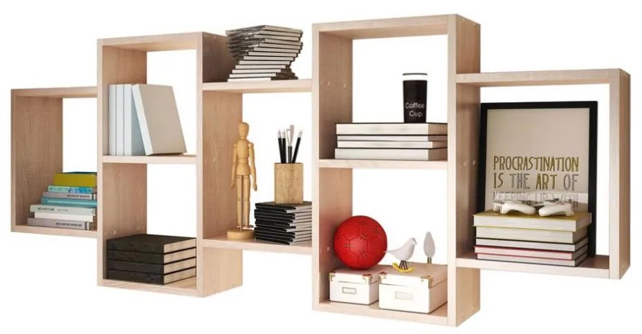 Etajeră de perete TRIO 65x161 cm stejar sonoma