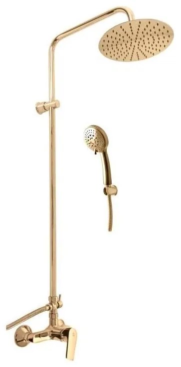 RAV Slezák CO182.5/7Z - Set de duș COLORADO cu baterie, auriu lucios