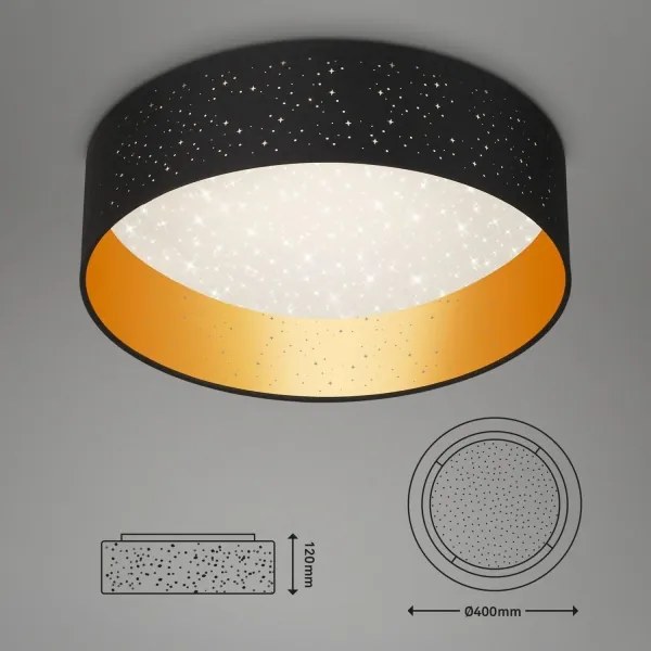 Plafonieră Briloner 3882-015 MAILA STARRY LED/18W/230V negru/auriu