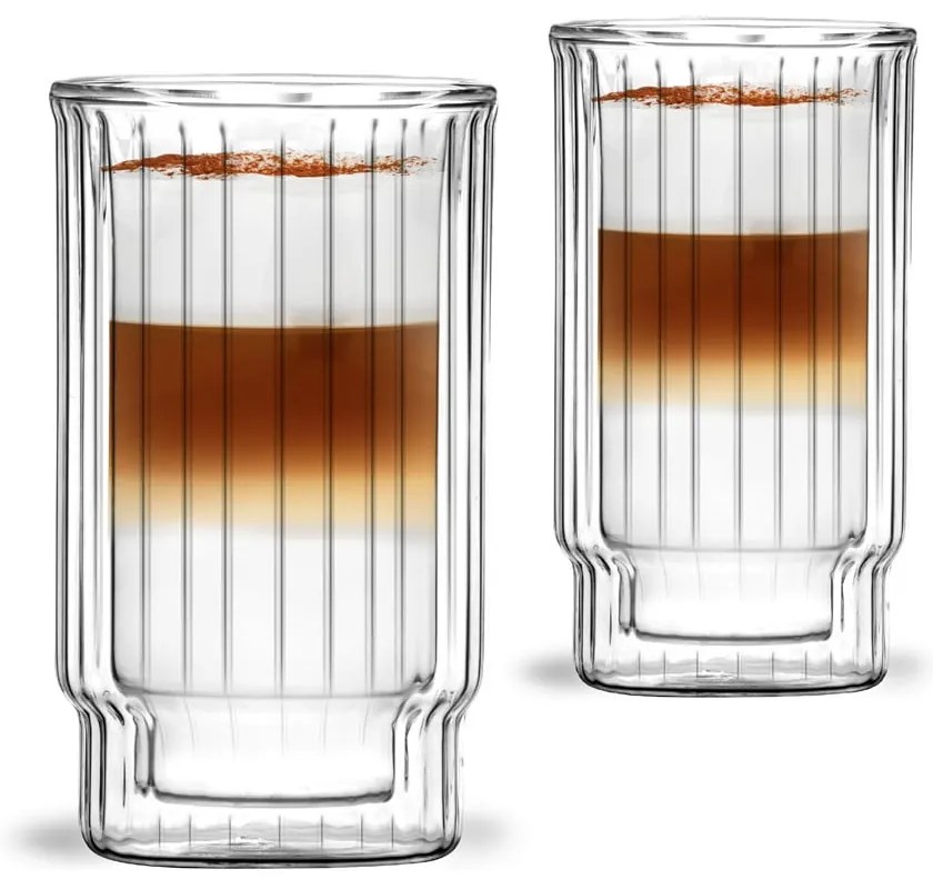 Set 2 pahare cu pereți dubli Vialli Design, 300 ml