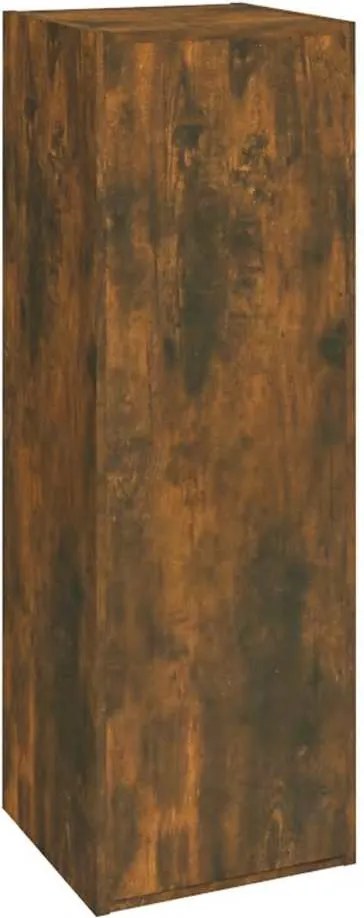 vidaXL Comodă TV, stejar fumuriu, 30,5x30x90 cm, lemn prelucrat