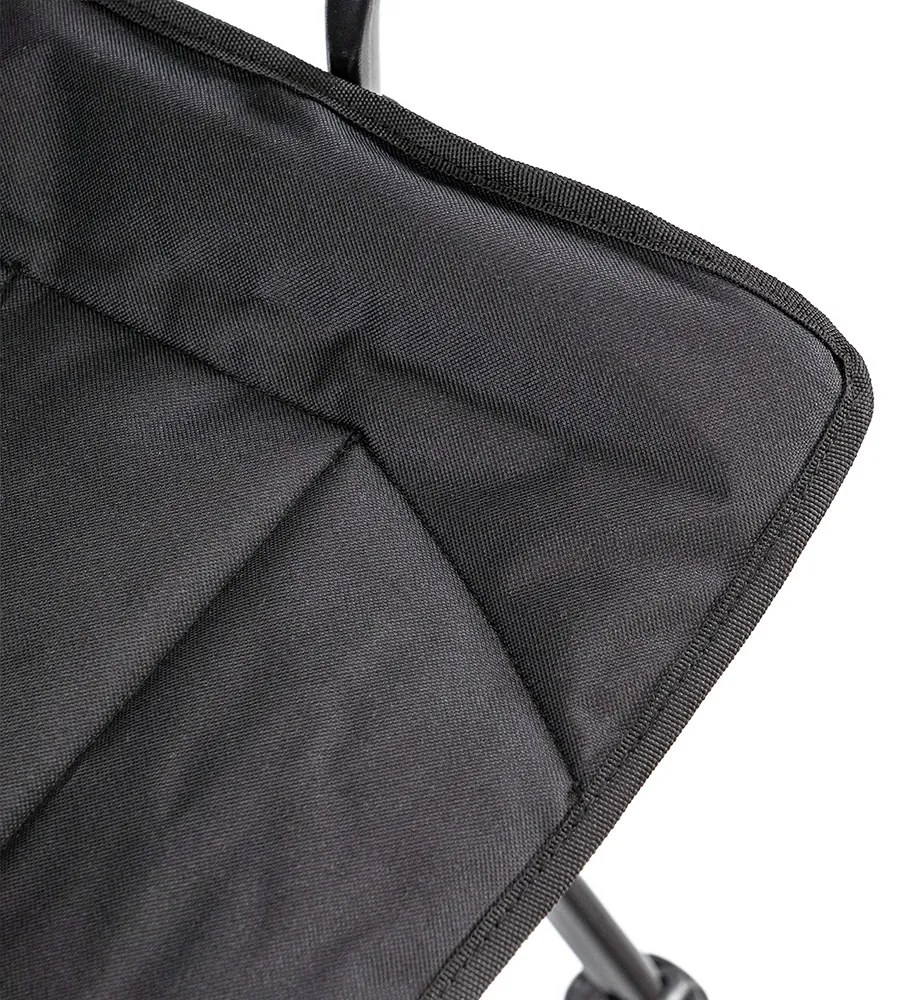 Leziter XL scaun de pescuit cu braț și suport pentru pahare negru